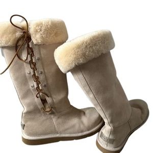 Uggs Boots With Leather Lace up